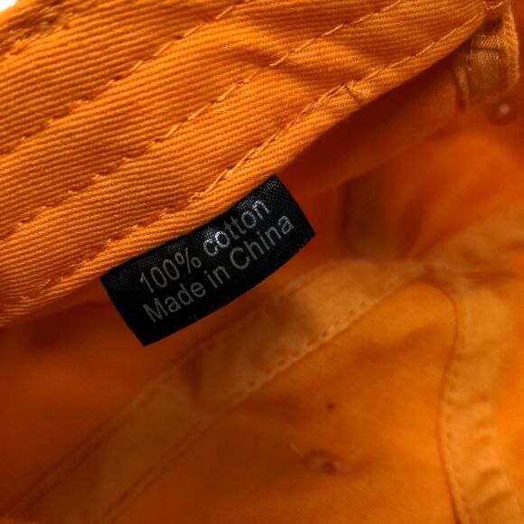 KV Sports Men's Slideback Hat Orange Adjustable Graphic Monkey Logo Shiny - Picture 8 of 9